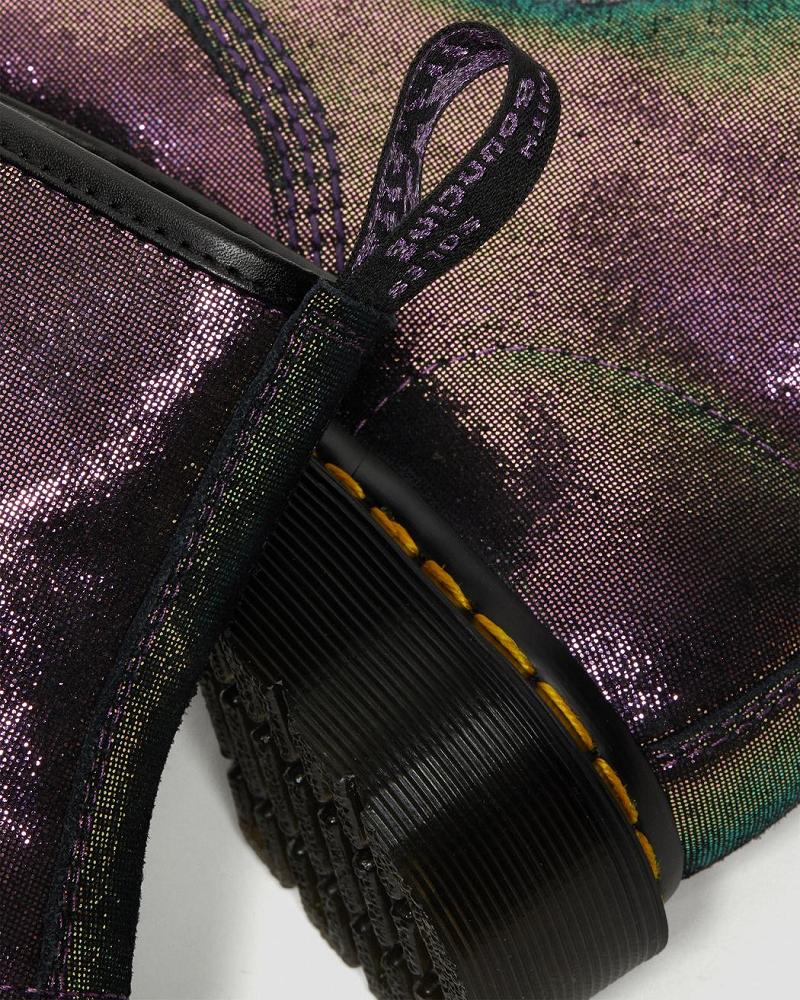 Dr Martens 1460 Disco Iridescent Semsket Skinn Snørestøvletter Dame Lilla | Norge 616XYU